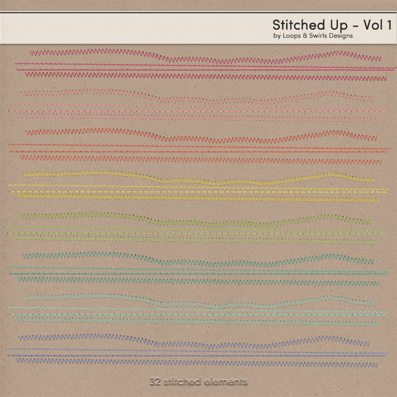 Stitched Up-Vol 1, stitched elements by Loops & Swirls
