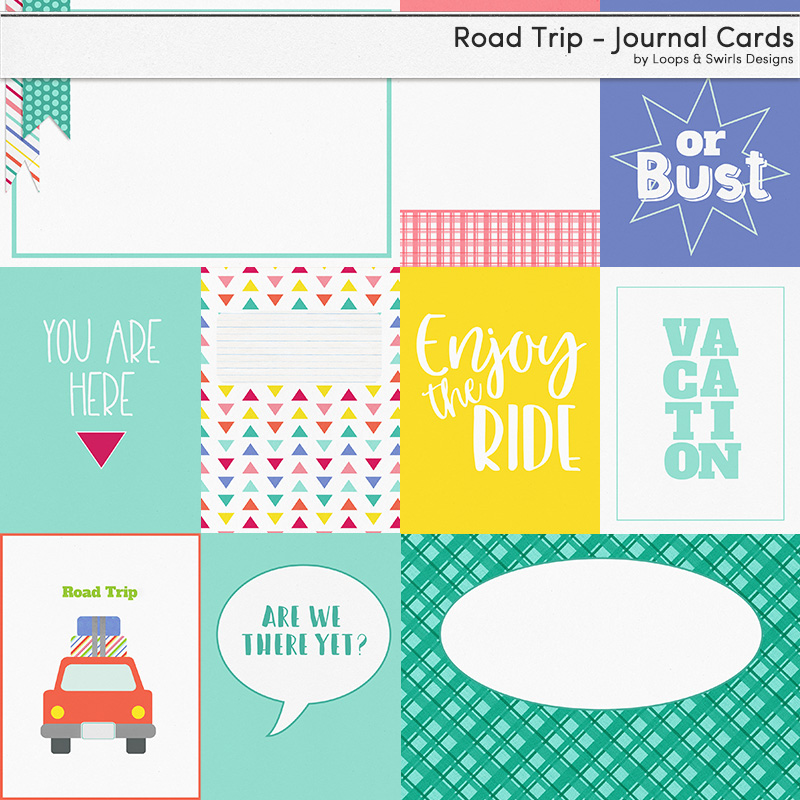 Road Trip Journal Cards by Loops & Swirls