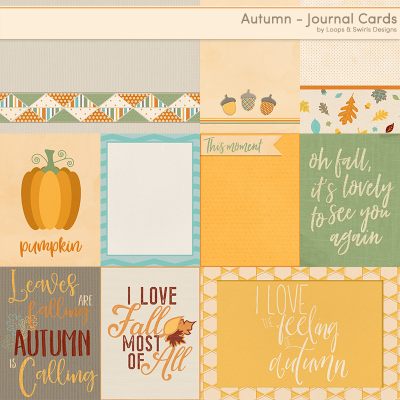 Autumn Journal Cards by Loops and Swirls Designs